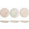 Bloomingville Cécile Teller, Rose, Steingut 3er-Set