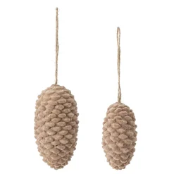 Bloomingville 2er Set Ornament Milie Tannenzapfen