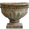 Chic Antique Übertopf auf Fuß mit Dekor