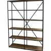 Chic Antique Doppelregal mit 5 Holzfächern