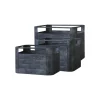 Chic Antique 3er Set Eisenkiste mit Handgriff