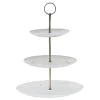Chic Antique Etagere mit 3 Glastellern