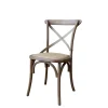 Chic Antique Französischer Esstischstuhl mit Geflechtsitz