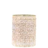 Chic Antique Hurricane Windlicht Gold mit Muster
