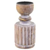 Chic Antique Kerzenhalter aus Mangoholz mit Spieß