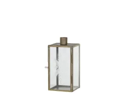 Chic Antique Kerzenständer Glas und Metall mit Schliff