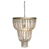 Chic Antique Kronleuchter mit Holzperlen