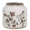 Chic Antique Nancy Blumentopf Typ 2 mit Blumenmotiv