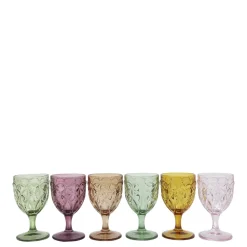 Chic Antique Saint-Émilion Weingläser mit Muster, 6 Farben