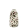 Chic Antique Steingut Vase mit Blumenmotiv 2