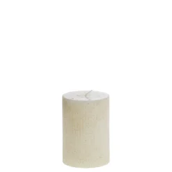 Chic Antique Stumpenkerze mit Rillen und Glitzer