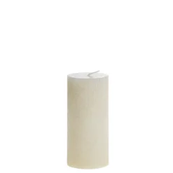 Chic Antique Stumpenkerze mit Rillen und Glitzer