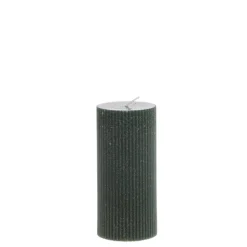 Chic Antique Stumpenkerze mit Rillen und Glitzer