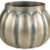Chic Antique Teelichthalter mit Rillen messing