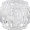 Chic Antique Teelichthalter mit Nuten und Perlenkante