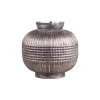 Chic Antique Vase aus Glas mit Muster