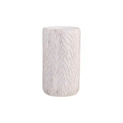 Chic Antique Vase aus Zement mit Blattmuster