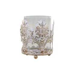 Chic Antique Vire Hurricane mit Golddekor