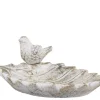 Chic Antique Vittel Vogelbad mit Goldmuster
