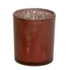 Chic Antique Weihnachtlicher Roter Teelichthalter mit Muster