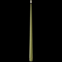 Deluxe Homeart LED Stabkerze mit Lack Real Flame 2er Set