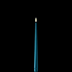 Deluxe Homeart LED Stabkerze mit Lack Real Flame 2er Set