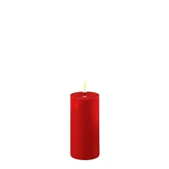 Deluxe Homeart LED Stumpenkerze Real Flame rot