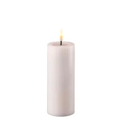 Deluxe Homeart LED Stumpenkerze Real Flame weiß