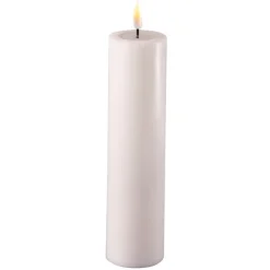Deluxe Homeart LED Stumpenkerze Real Flame weiß