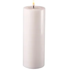 Deluxe Homeart LED Stumpenkerze Real Flame weiß