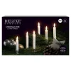 Deluxe Homeart LED Weihnachtsbaumkerzen mit Kerzenwachs beschichtet 6 stk