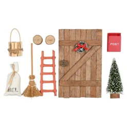 Det Gamle Apotek Wichteltür-Set aus Holz, 9-teilig mit Zubehör