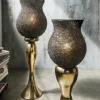 Faktorei Windlicht Aluminium bronze mit Effektglas
