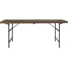 IB Laursen Langer Tisch Unika mit Holzplatte und Metallgestell