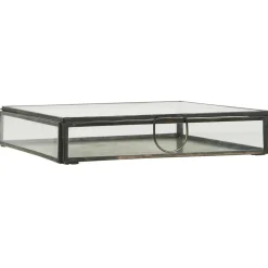 IB Laursen Längliche Glasbox mit Deckel Solitaire