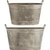 IB Laursen Pflanzkübel 2er-Set aus Metall Urban Garden