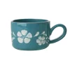 RICE Keramik Cappuccino Tasse Handgemalt
