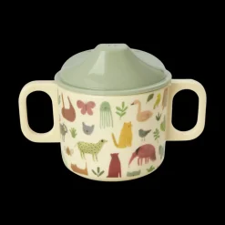 RICE Melamin Babybecher in Crème Sweet Jungle Print