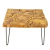 skandeko Quadratischer Couchtisch aus recyceltem Holz